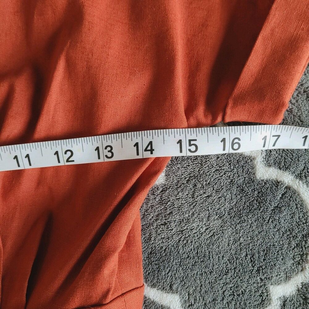 Sezane Rust Red Wrap-Style Midi Dress - Picture 6 of 9